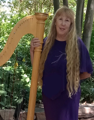 Star Edwards with her Classical Lever Harp